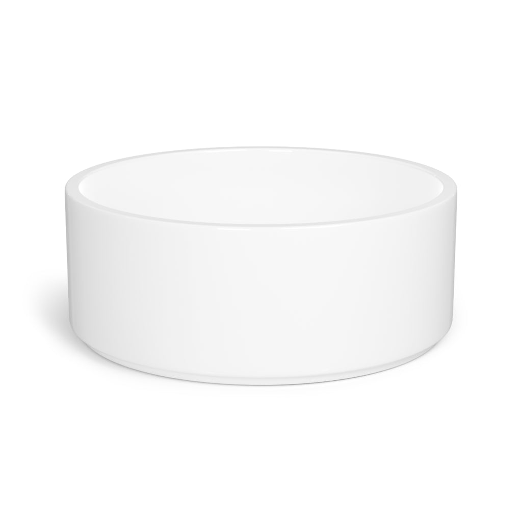 Beige Paw Print Pet Name Pet Bowl | Personalized Ceramic Dog Bowl