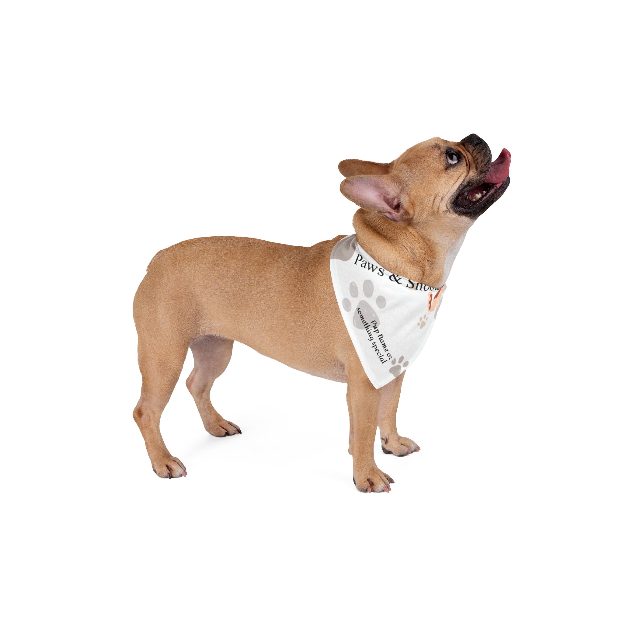 Paws & Snoots Personalized Pet Bandana — Pawprint Scarf for Dogs & Cats
