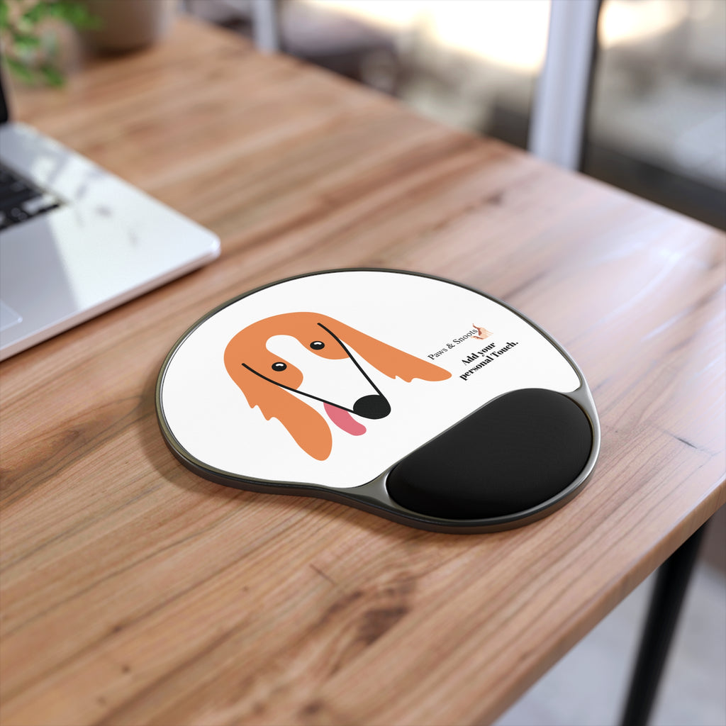 Dog Face Wrist Rest Mouse Pad — Cute Cartoon Pet Desk Accessory