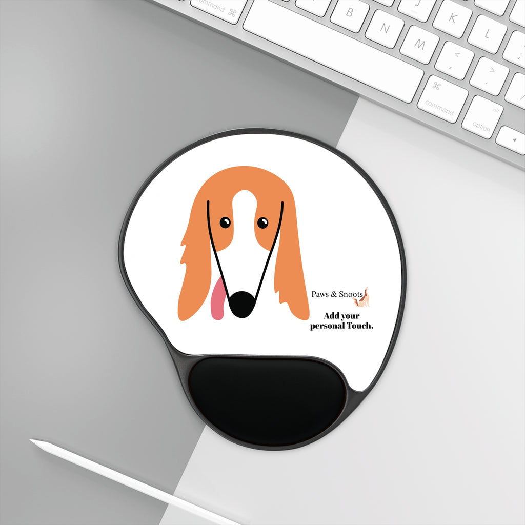 Dog Face Wrist Rest Mouse Pad — Cute Cartoon Pet Desk Accessory