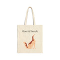 Paws & Snoots Canvas Tote — Cute Howling Fox Dog Illustration Eco Grocery Bag
