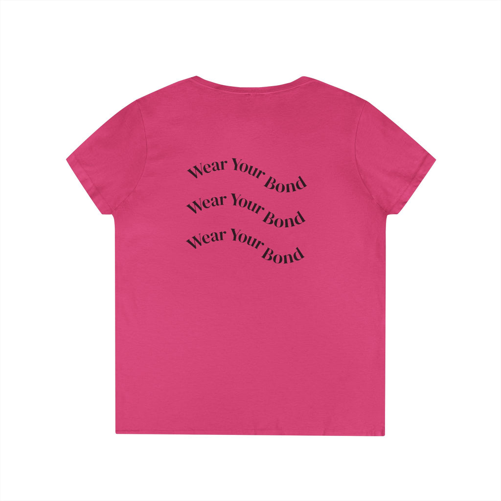 Paws & Snoots Dog Lover V-Neck Tee — "Wear Your Bond" Graphic
