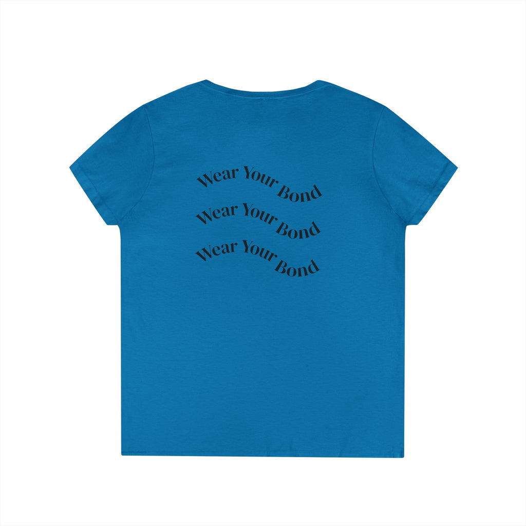 Paws & Snoots Dog Lover V-Neck Tee — "Wear Your Bond" Graphic