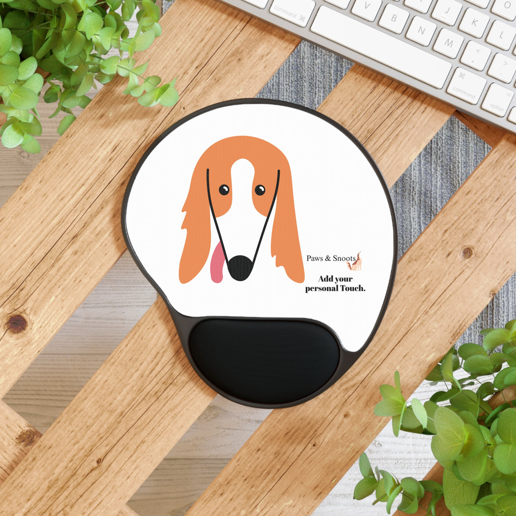 Dog Face Wrist Rest Mouse Pad — Cute Cartoon Pet Desk Accessory