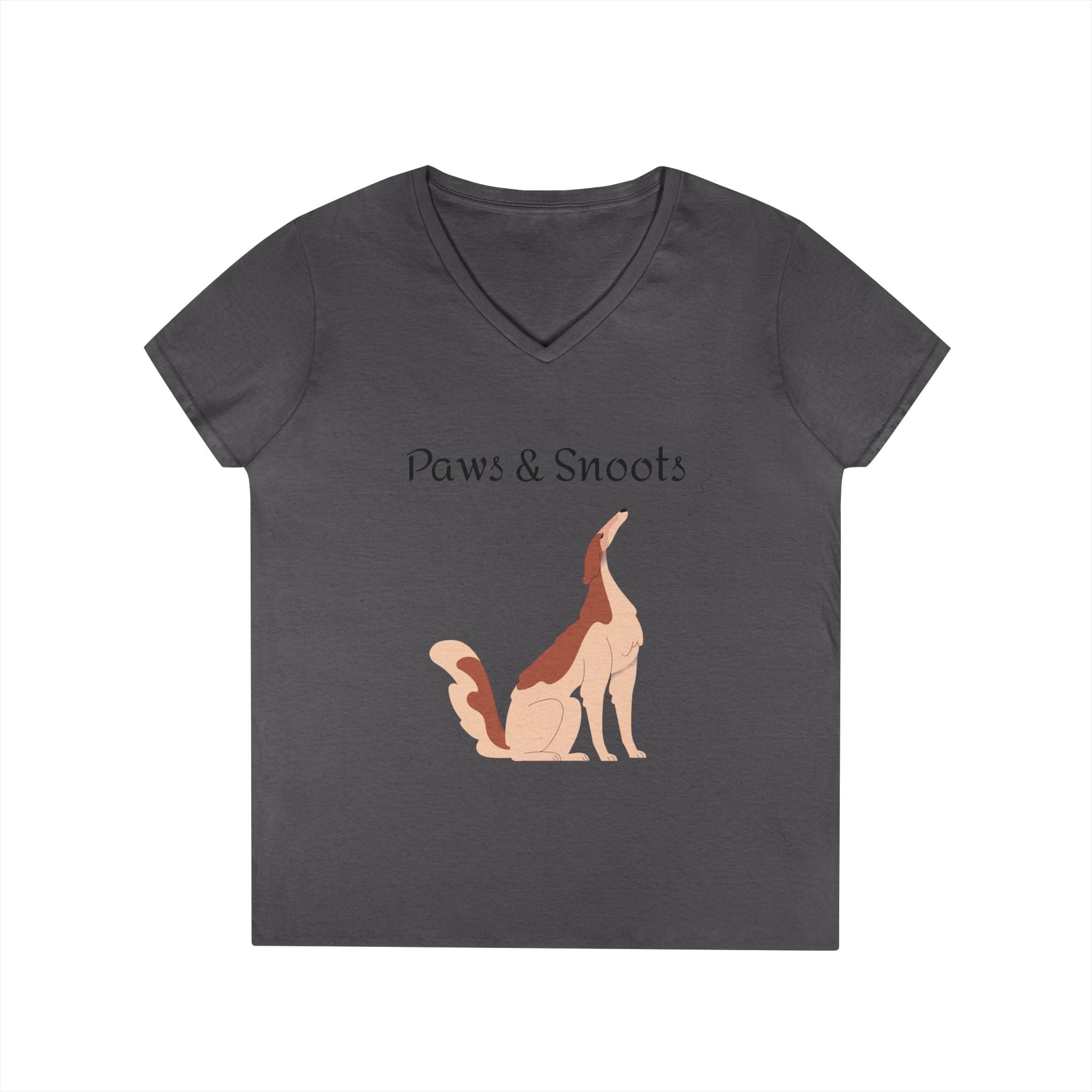 Paws & Snoots Dog Lover V-Neck Tee — "Wear Your Bond" Graphic
