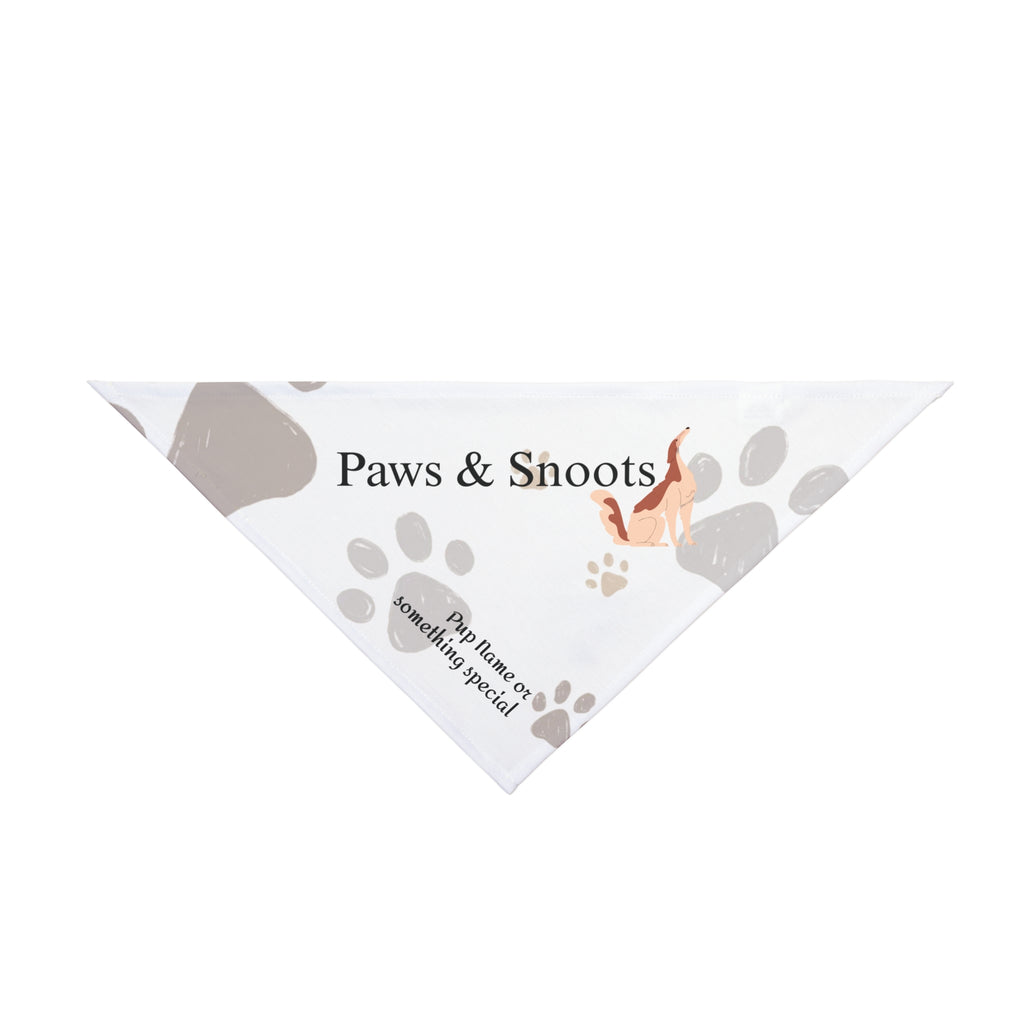 Paws & Snoots Personalized Pet Bandana — Pawprint Scarf for Dogs & Cats