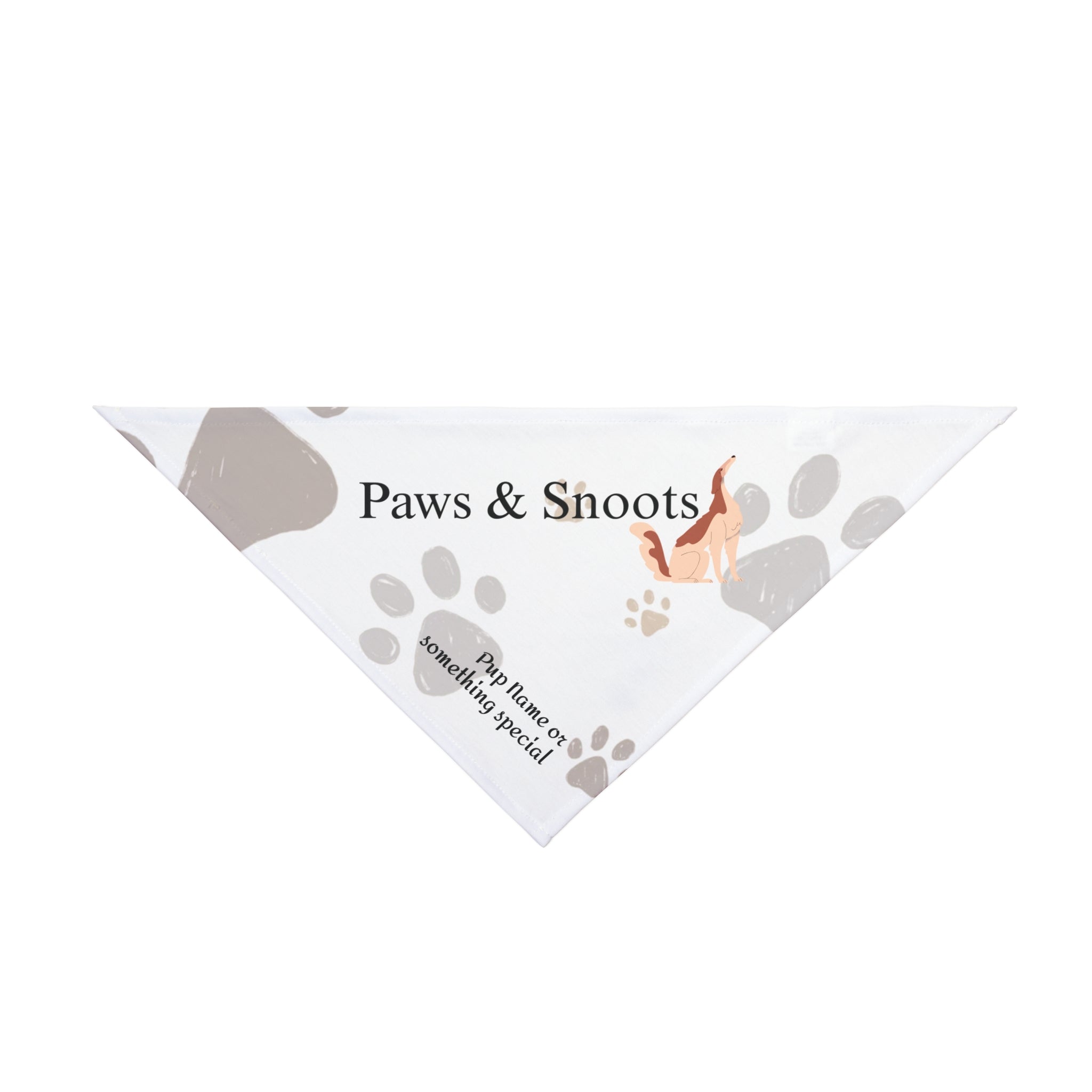 Paws & Snoots Personalized Pet Bandana — Pawprint Scarf for Dogs & Cats