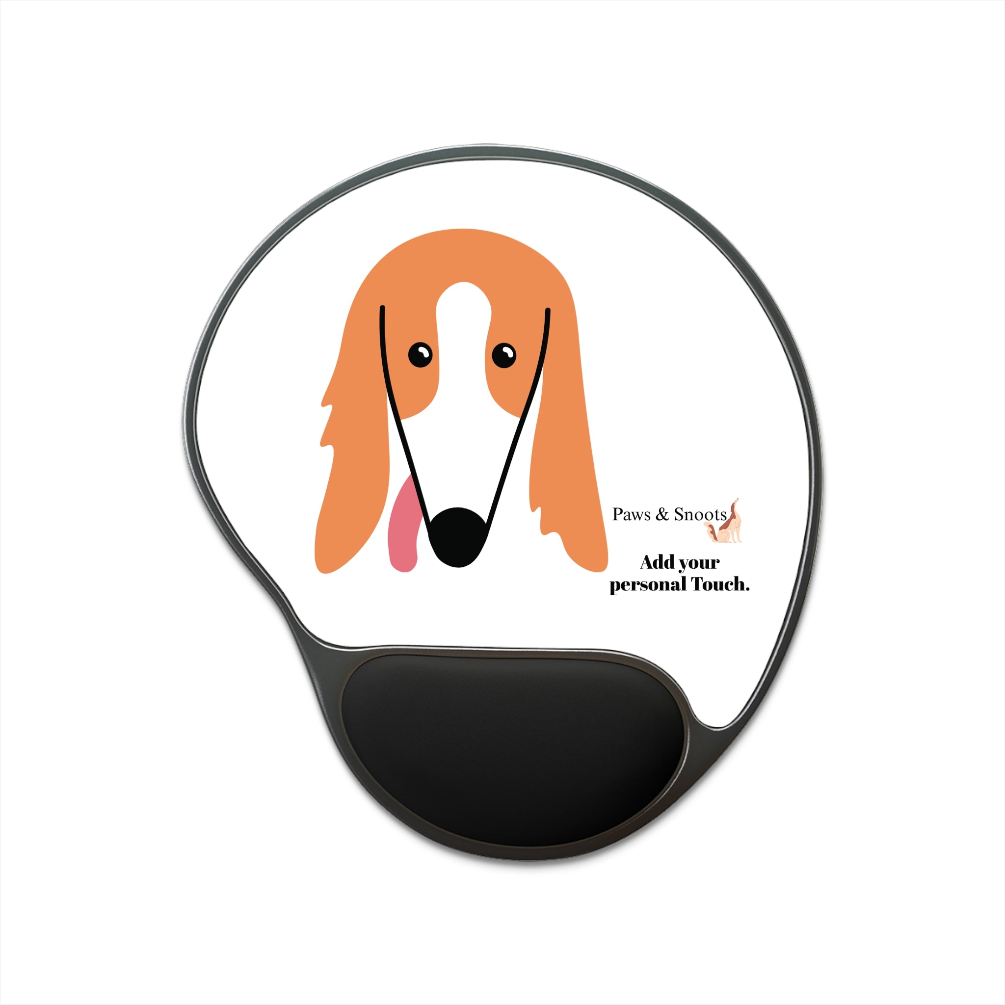 Dog Face Wrist Rest Mouse Pad — Cute Cartoon Pet Desk Accessory